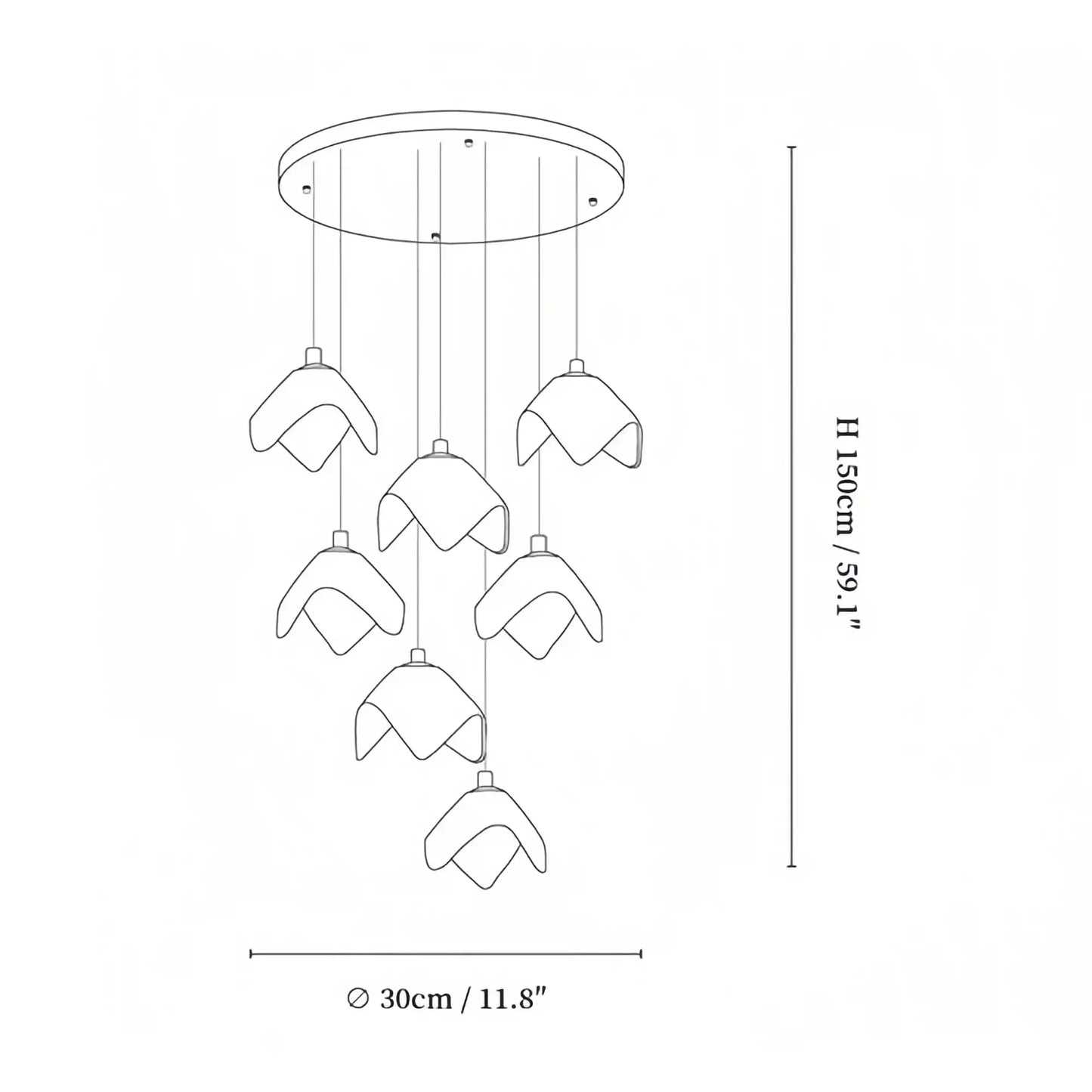 Orlani Bloom Cascade Stairs Chandelier