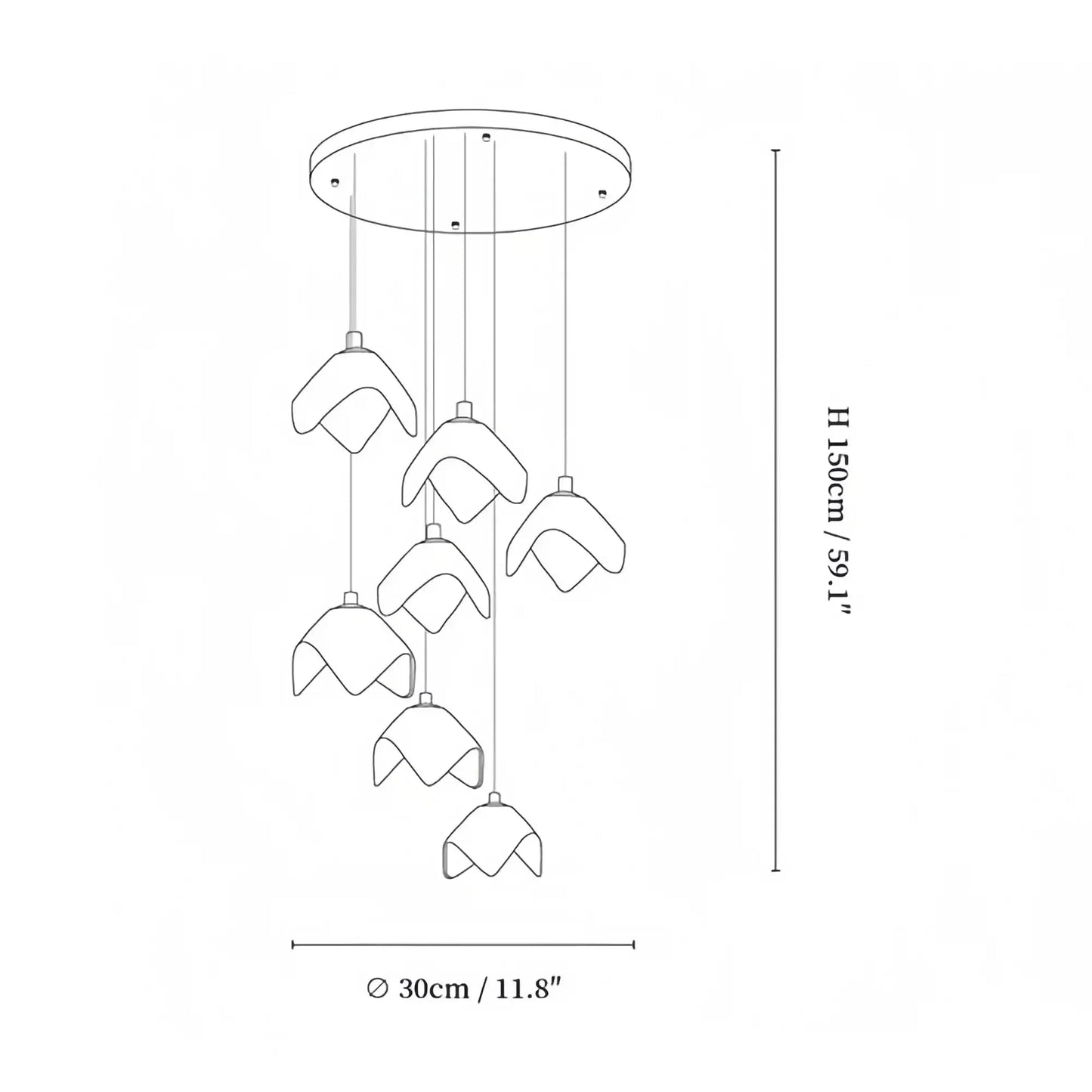 Orlani Bloom Cascade Stairs Chandelier
