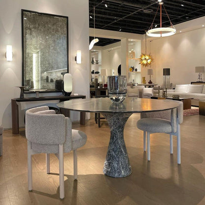 Oslo Pendant Alabaster Chandelier, Halo Ring Chandelier With Leather