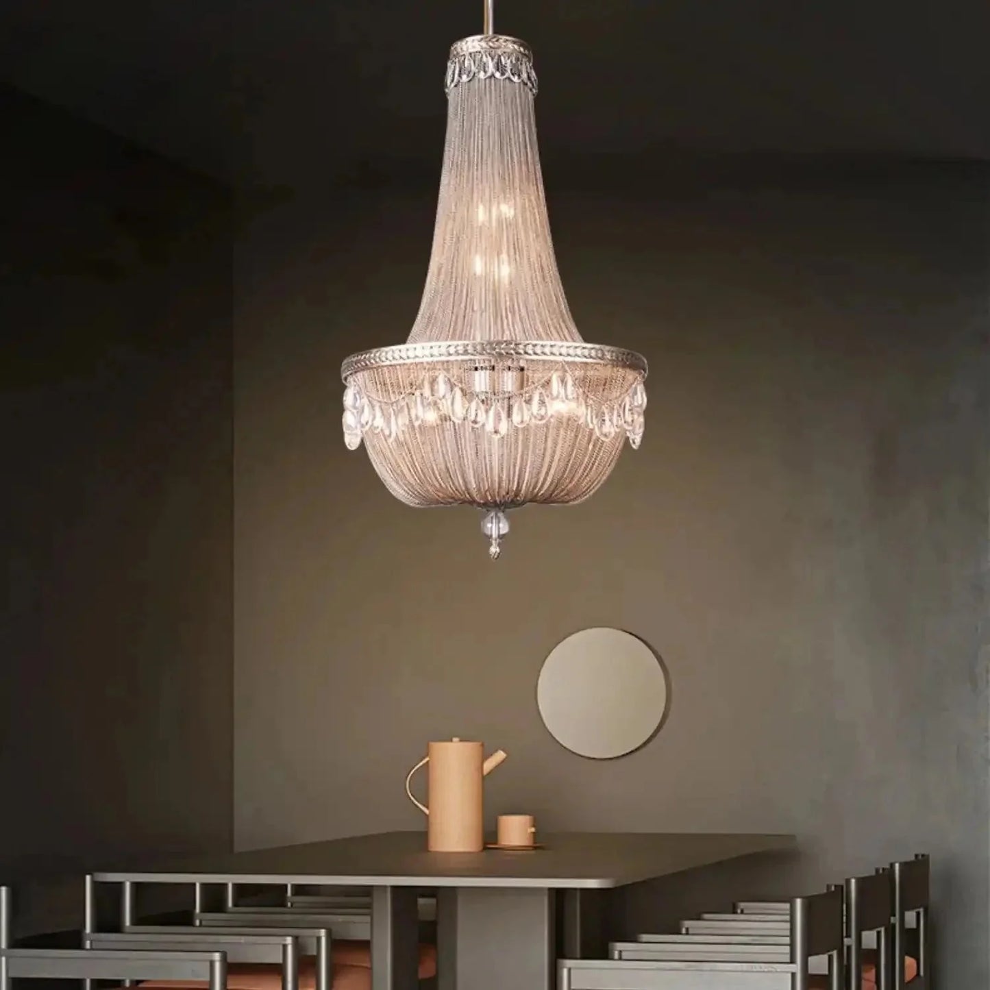 Oversize Modern Metal Art Luxury Crystal Chandelier for Duplex Hall/Staircase/Villa/Foyer