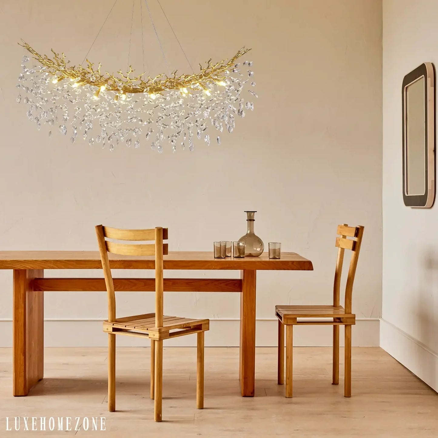 Solara Rectangular Tree Branch Chandelier 55" 72" Tree Branch