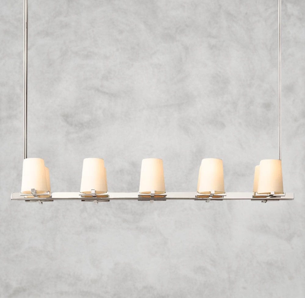 Pauillaac Fabric Shade Linear Chandelier 49" 60"