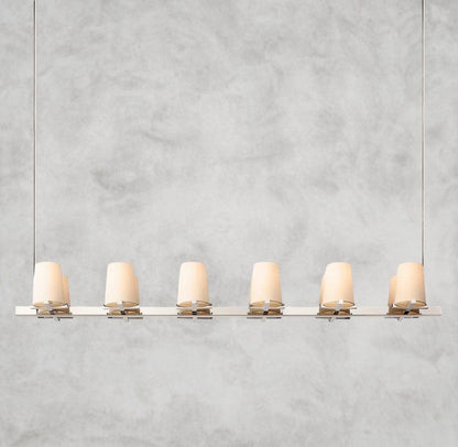 Pauillaac Fabric Shade Linear Chandelier 49" 60"