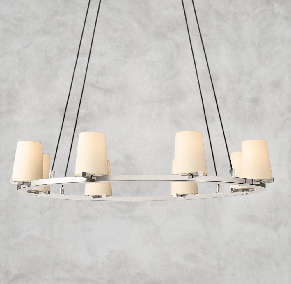 Pauillaac Fabric Shade Round Chandelier 36" 48" 60"