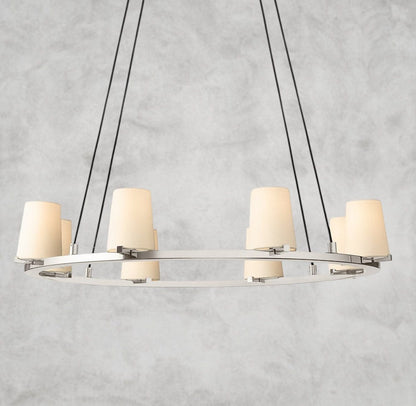 Pauillaac Fabric Shade Round Chandelier 36" 48" 60"