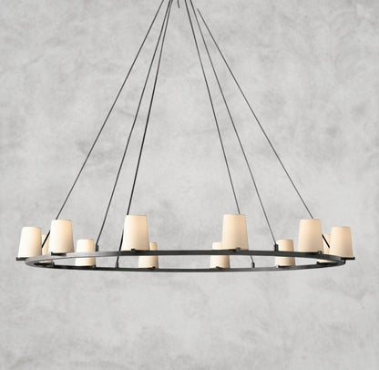 Pauillaac Fabric Shade Round Chandelier 36" 48" 60"