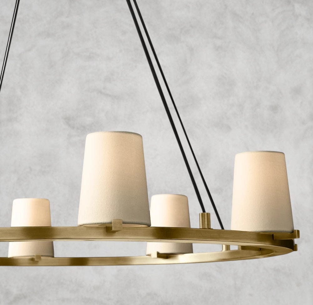 Pauillaac Fabric Shade Round Chandelier 36" 48" 60"