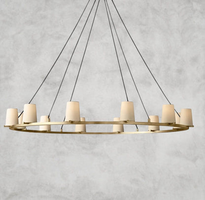 Pauillaac Fabric Shade Round Chandelier 36" 48" 60"