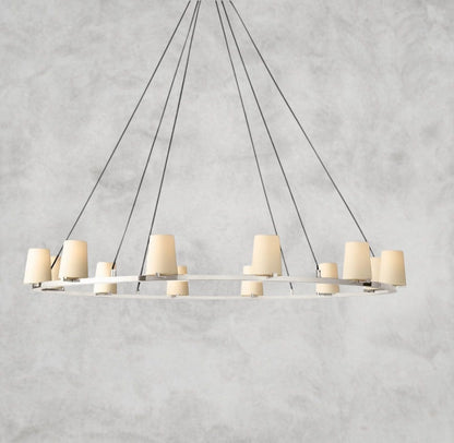 Pauillaac Fabric Shade Round Chandelier 36" 48" 60"