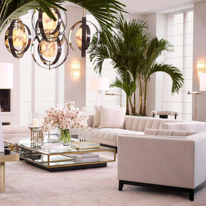 Pearl Alabaster Modern Round Chandelier