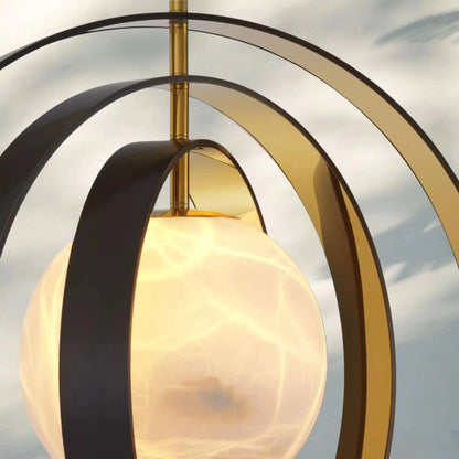 Pearl Alabaster Modern Round Chandelier