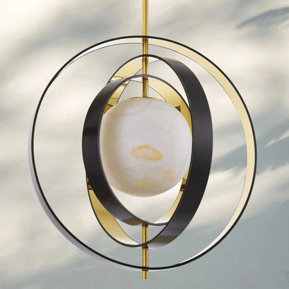 Pearl Alabaster Modern Round Chandelier