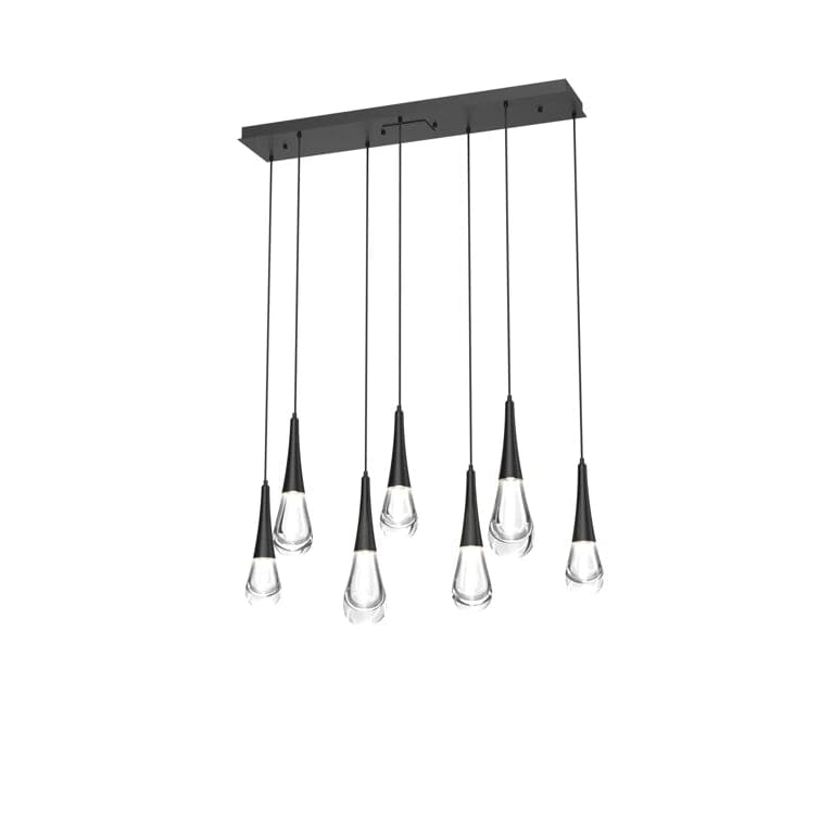 Pluvia 7-Light Linear Chandelier Pendant For Living room Family room Dining Room Bedroom
