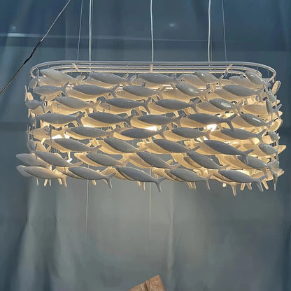 Porcelain Fish Shaped Dining Table Chandelier