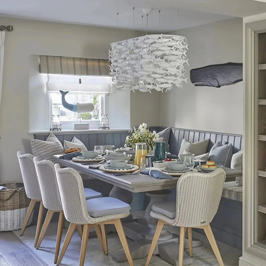 Porcelain Fish Shaped Dining Table Chandelier