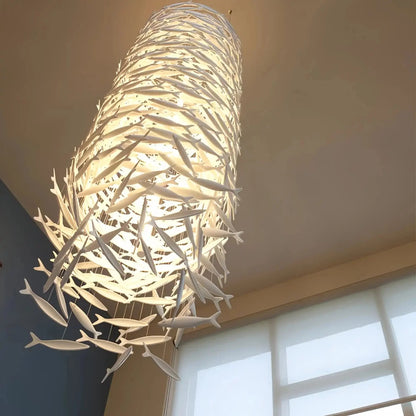Porcelain Fish Shaped Dining Table Chandelier