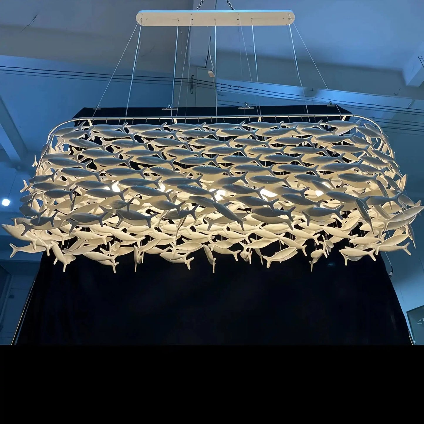 Porcelain Fish Shaped Dining Table Chandelier