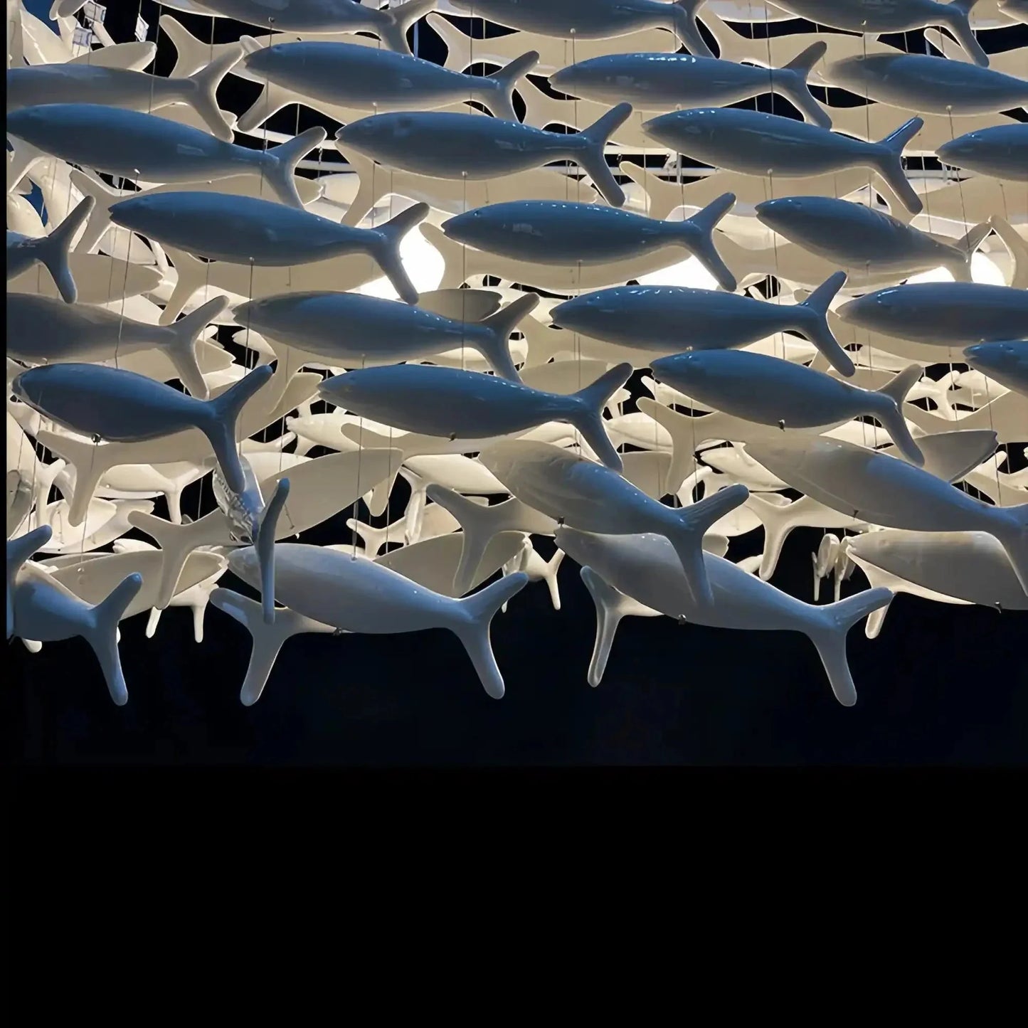 Porcelain Fish Shaped Dining Table Chandelier