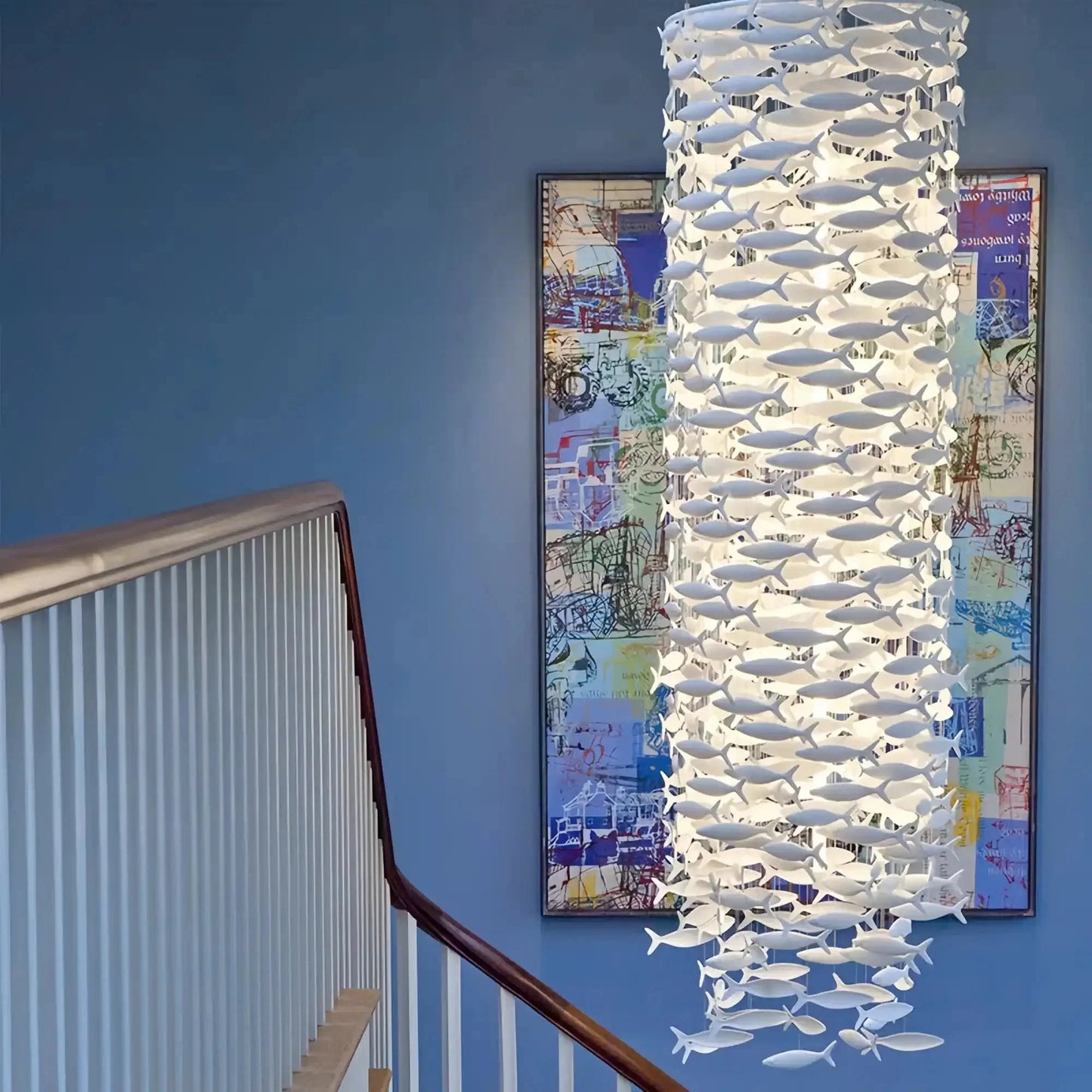 Porcelain Fish Shaped Dining Table Chandelier