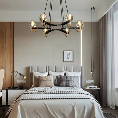 Post-modern Light Luxury Full Brass Chandelier for Living Room/Bedroom