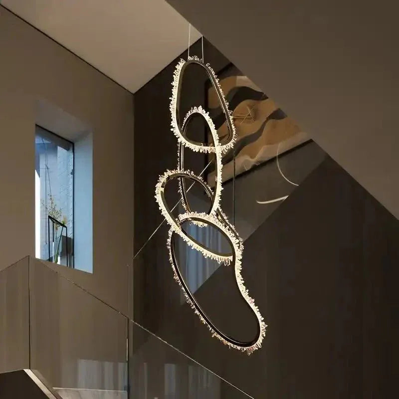 Primary Crystal 5 Rings Chandelier