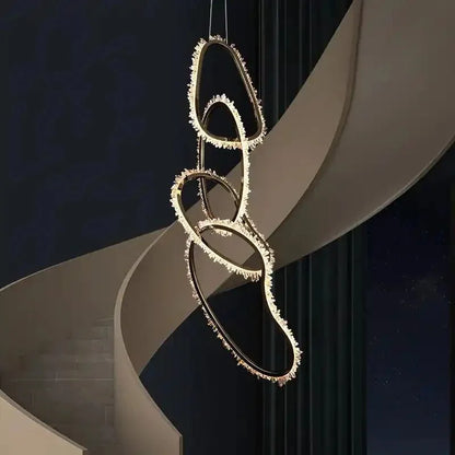 Primary Crystal 5 Rings Chandelier