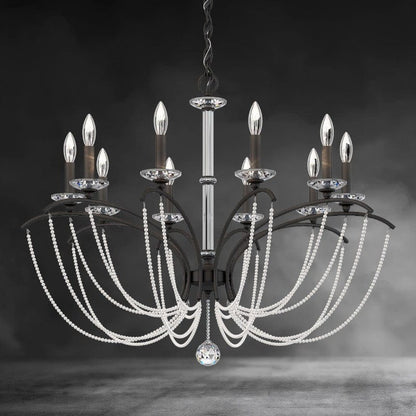 Priscilla Crystal Candlestick Chandelier 36"