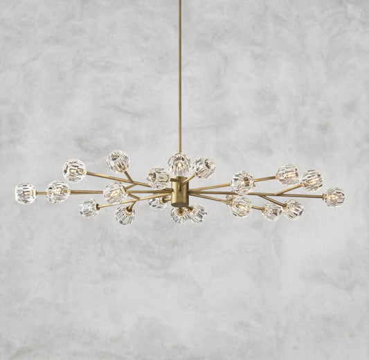 Boule De Cristal Oval Chandelier 72"