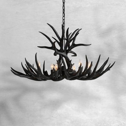 Deer Antler 8-Light Chandelier 36''