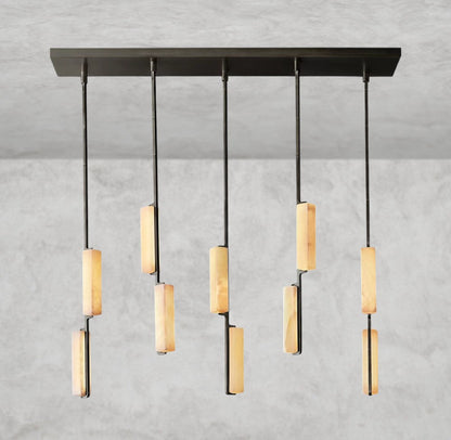 Audubon Alabaster Linear Chandelier 54"