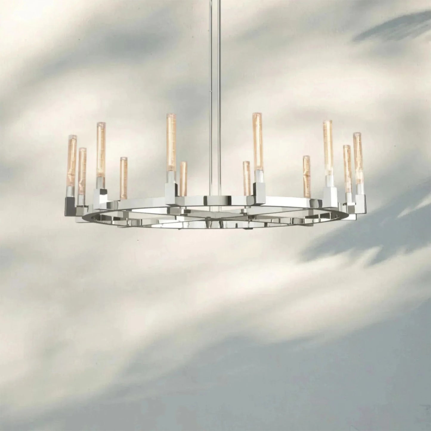 Pulse Candlestick Round Chandelier 36"48"60"72"
