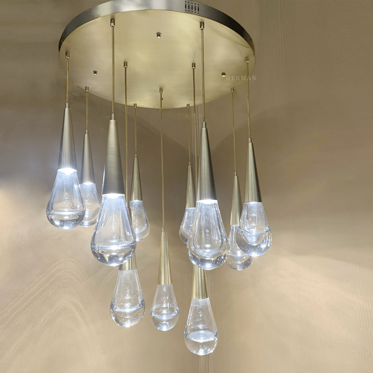 Rain 11-Light Chandelier Pendant For Living room Family room Dining Room Bedroom