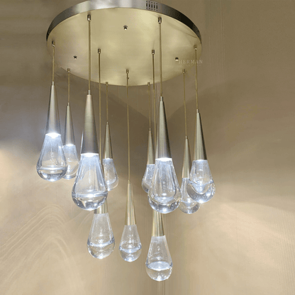Rain 11-Light Chandelier Pendant For Living room Family room Dining Room Bedroom