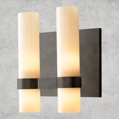 Ravelle Milk Glass Double Sconce