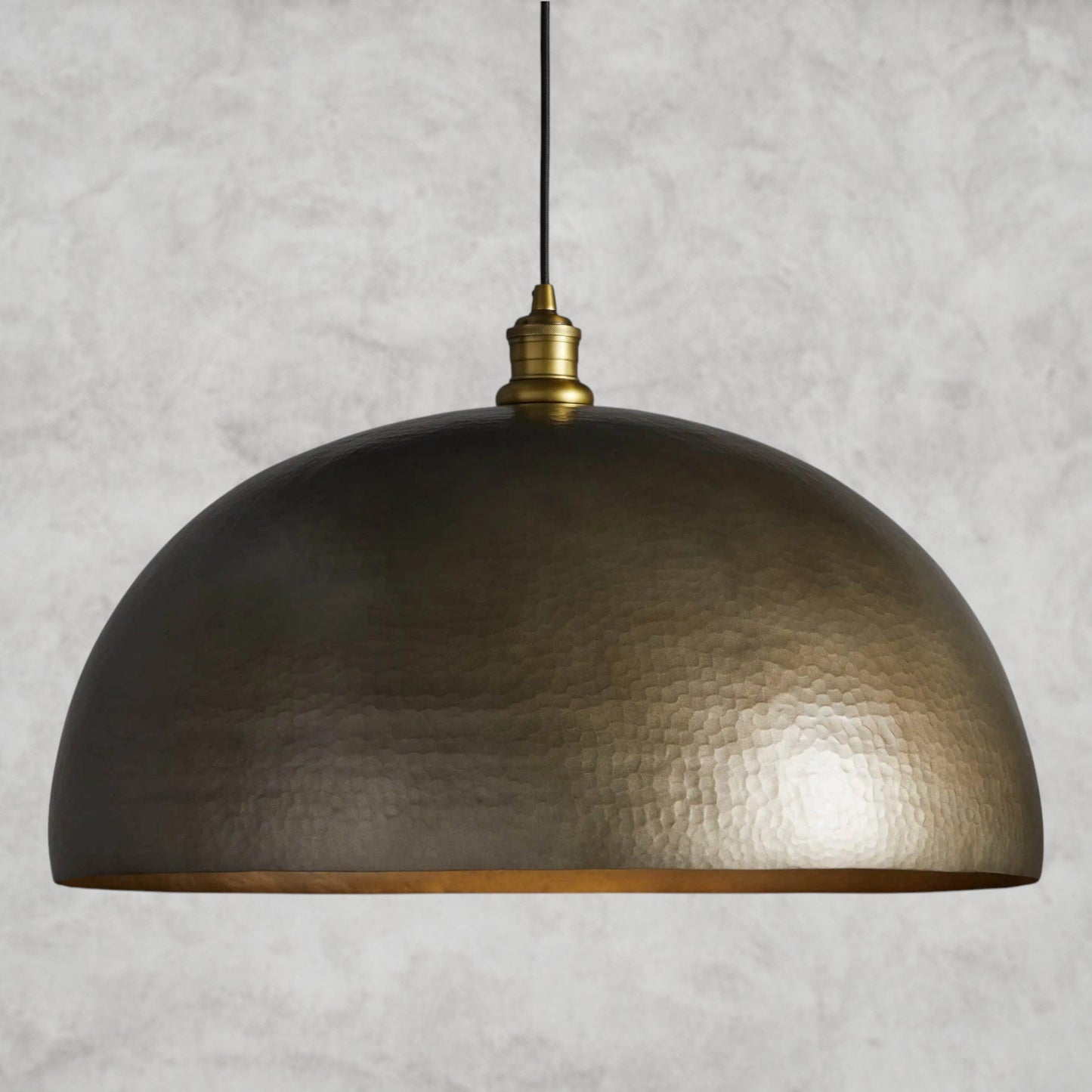 Recycled Metal Dome Pendant 14", 24"