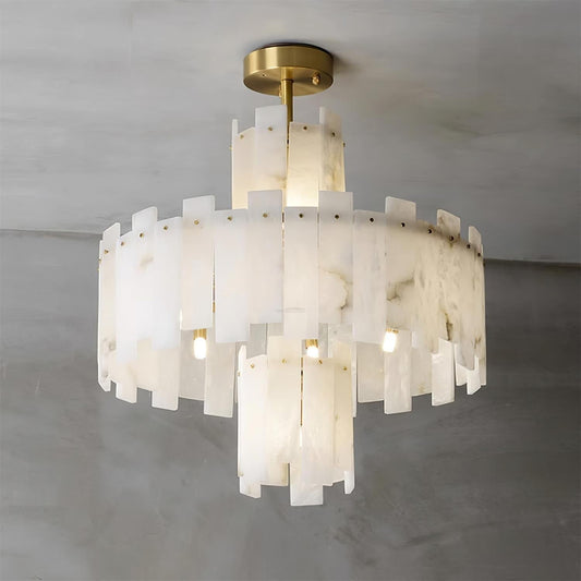 Regina Alabaster Round Chandelier