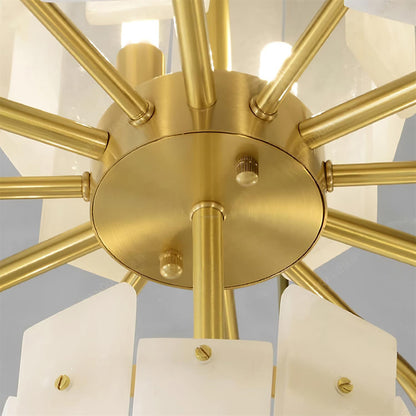 Regina Alabaster Round Chandelier