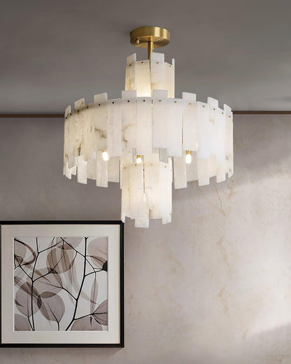 Regina Alabaster Round Chandelier