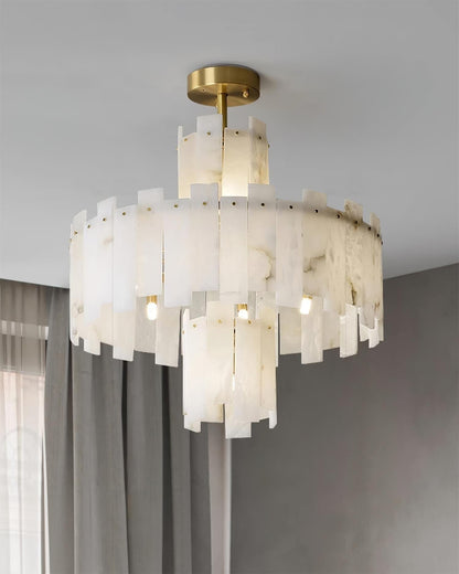 Regina Alabaster Round Chandelier