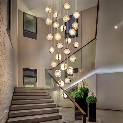Reina Crystal Long Chandelier