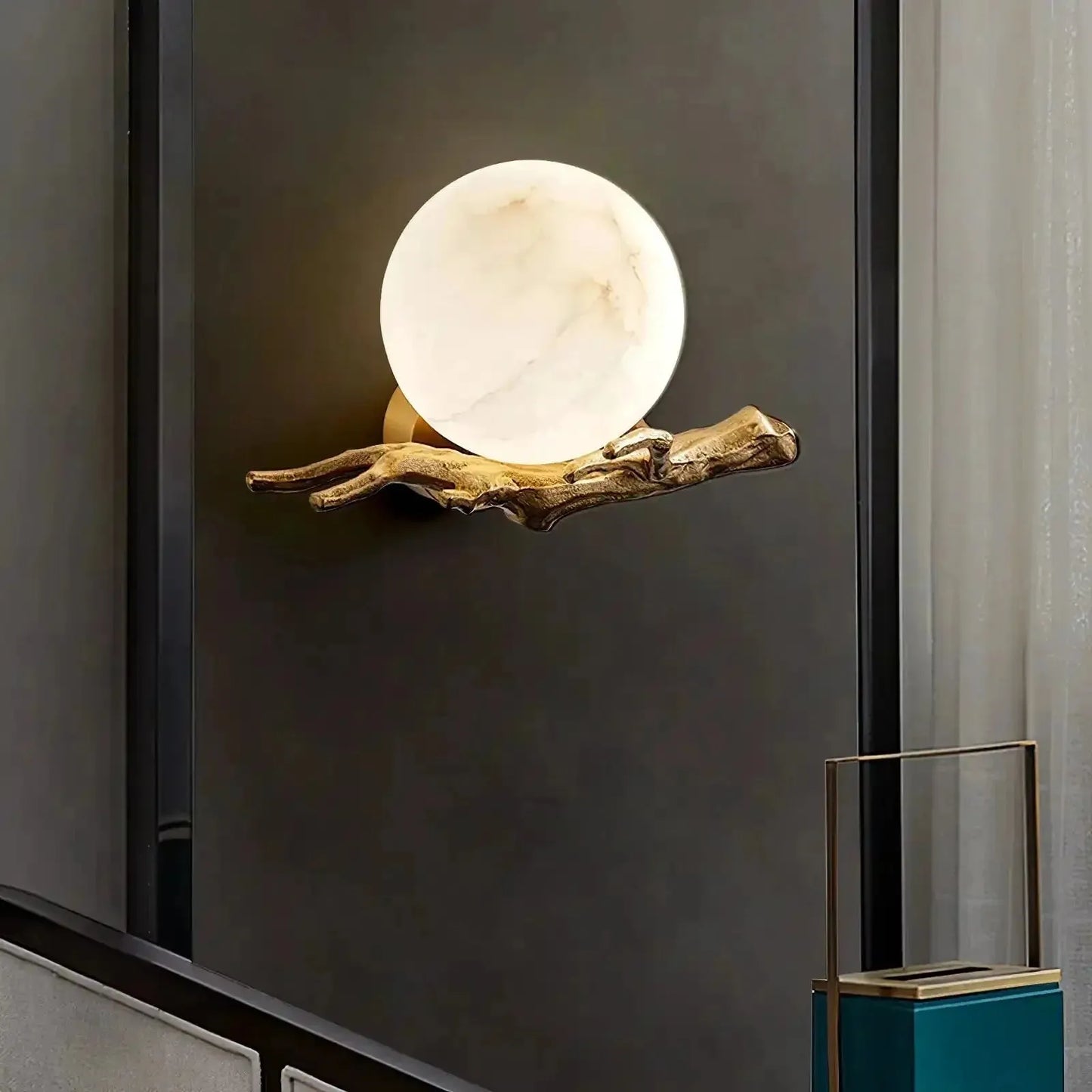 Retro Twigs Alabaster Wall Lamp
