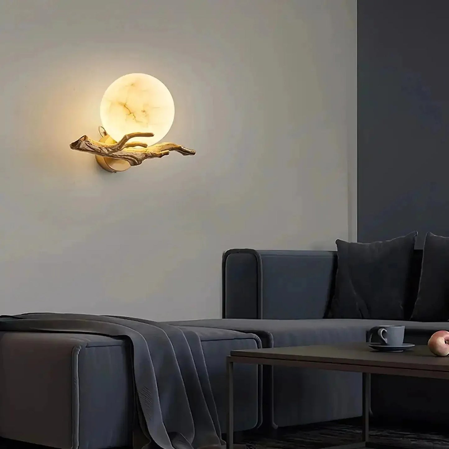 Retro Twigs Alabaster Wall Lamp