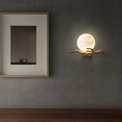 Retro Twigs Alabaster Wall Lamp