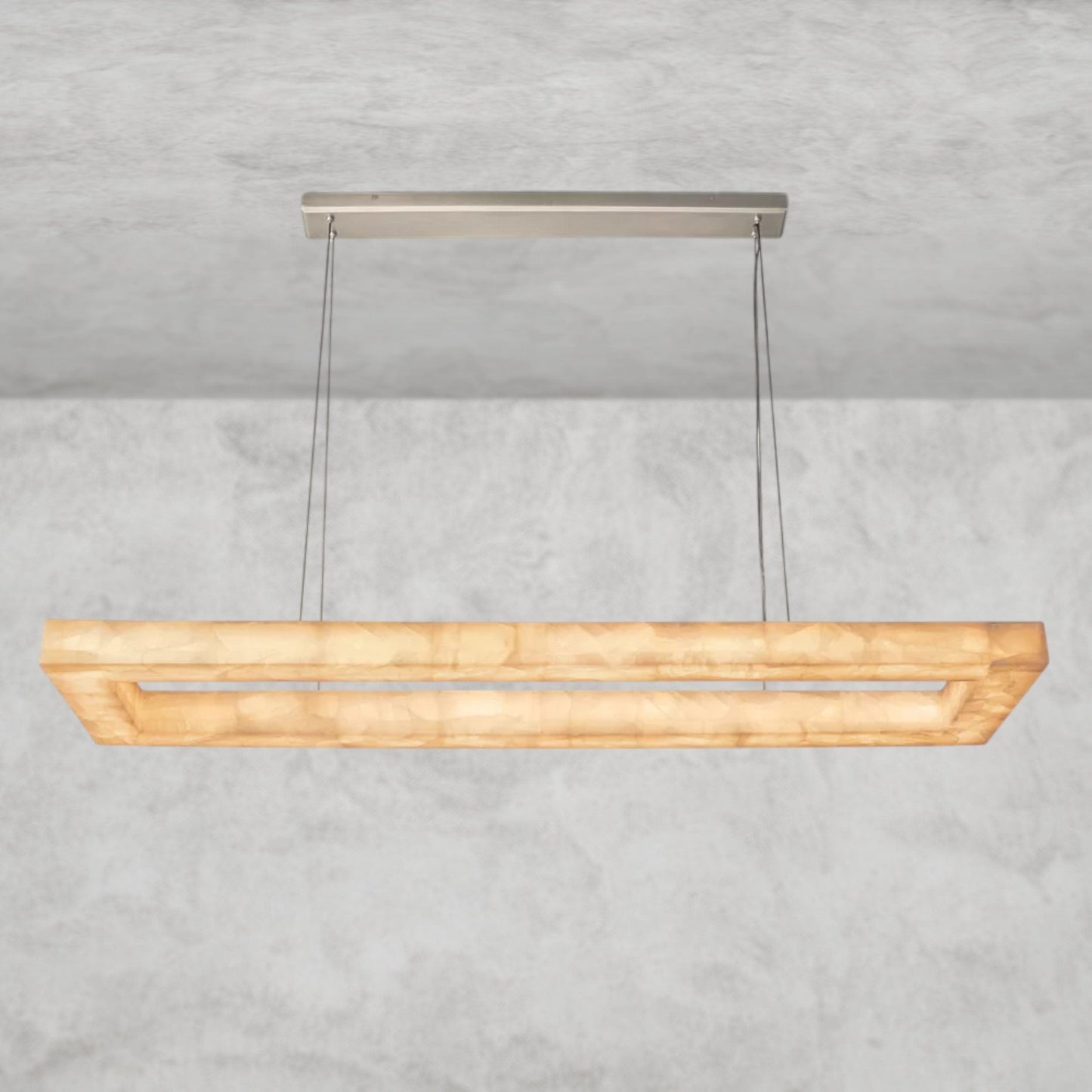 Rivage lueur rectangular chandelier 54", 72"