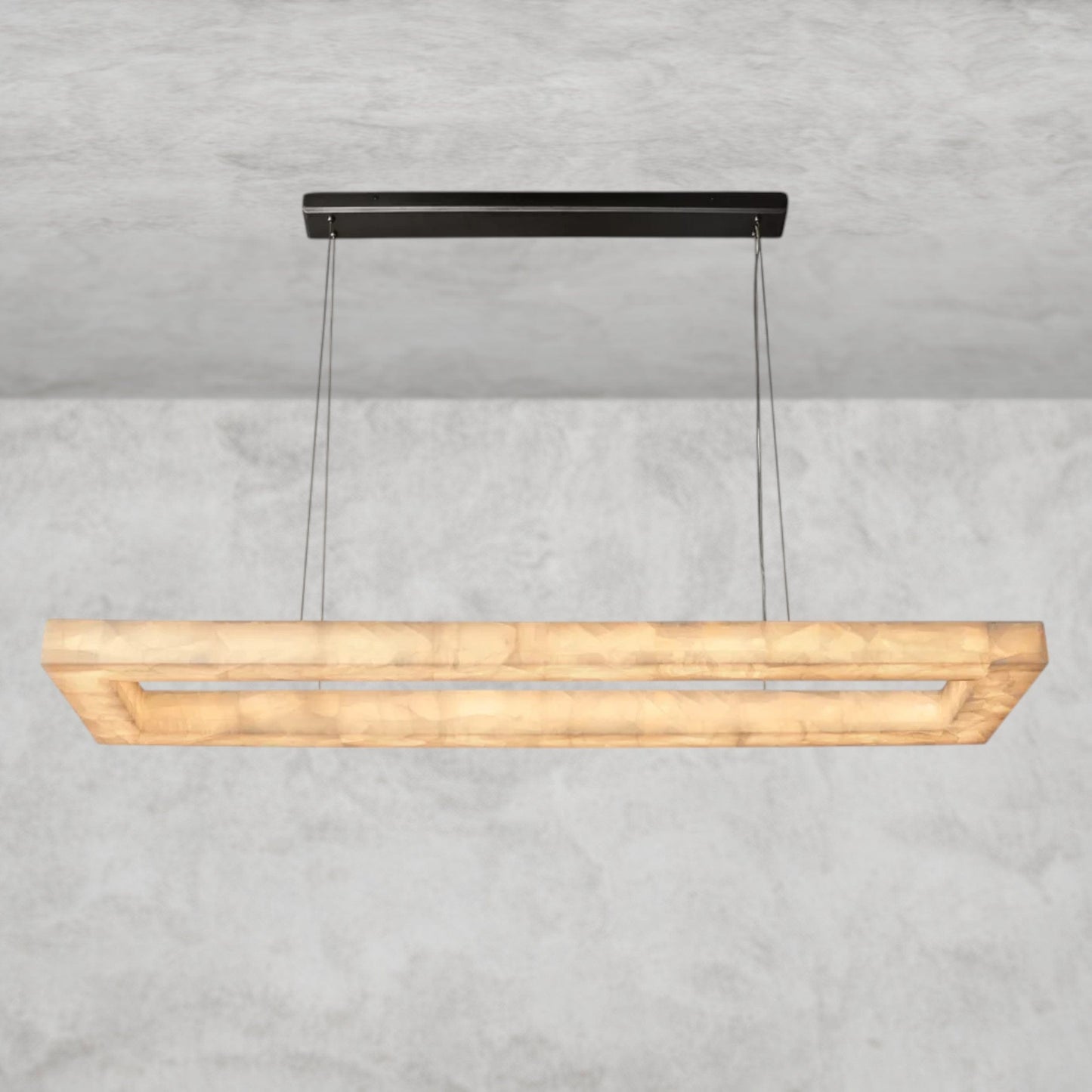 Rivage lueur rectangular chandelier 54", 72"