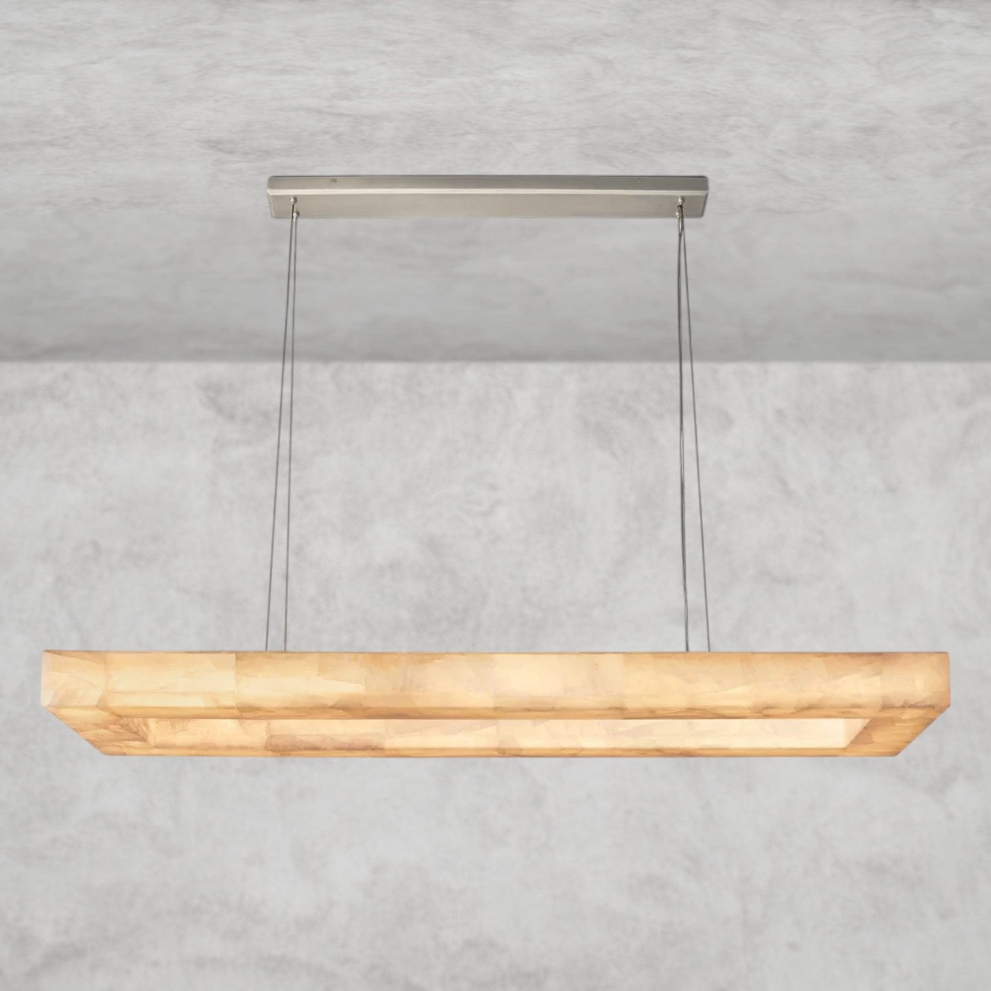 Rivage lueur rectangular chandelier 54", 72"
