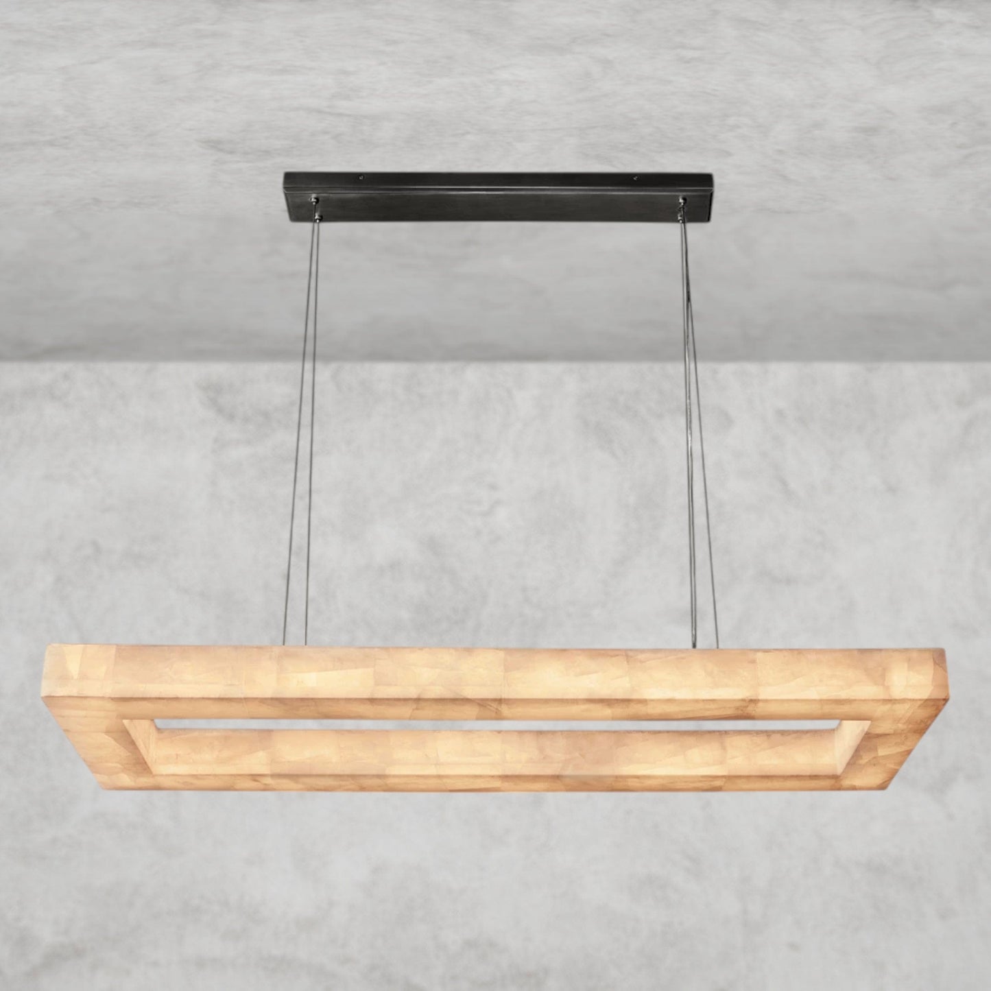 Rivage lueur rectangular chandelier 54", 72"