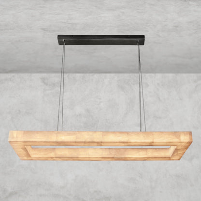 Rivage lueur rectangular chandelier 54", 72"