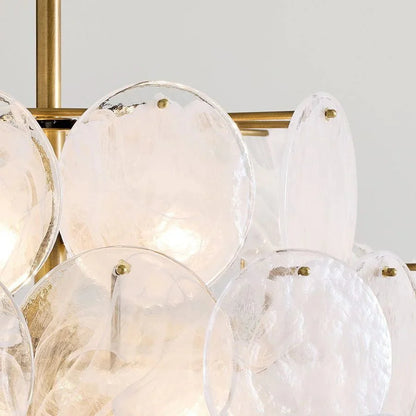 Riviera Glass Disc Chandelier 26"