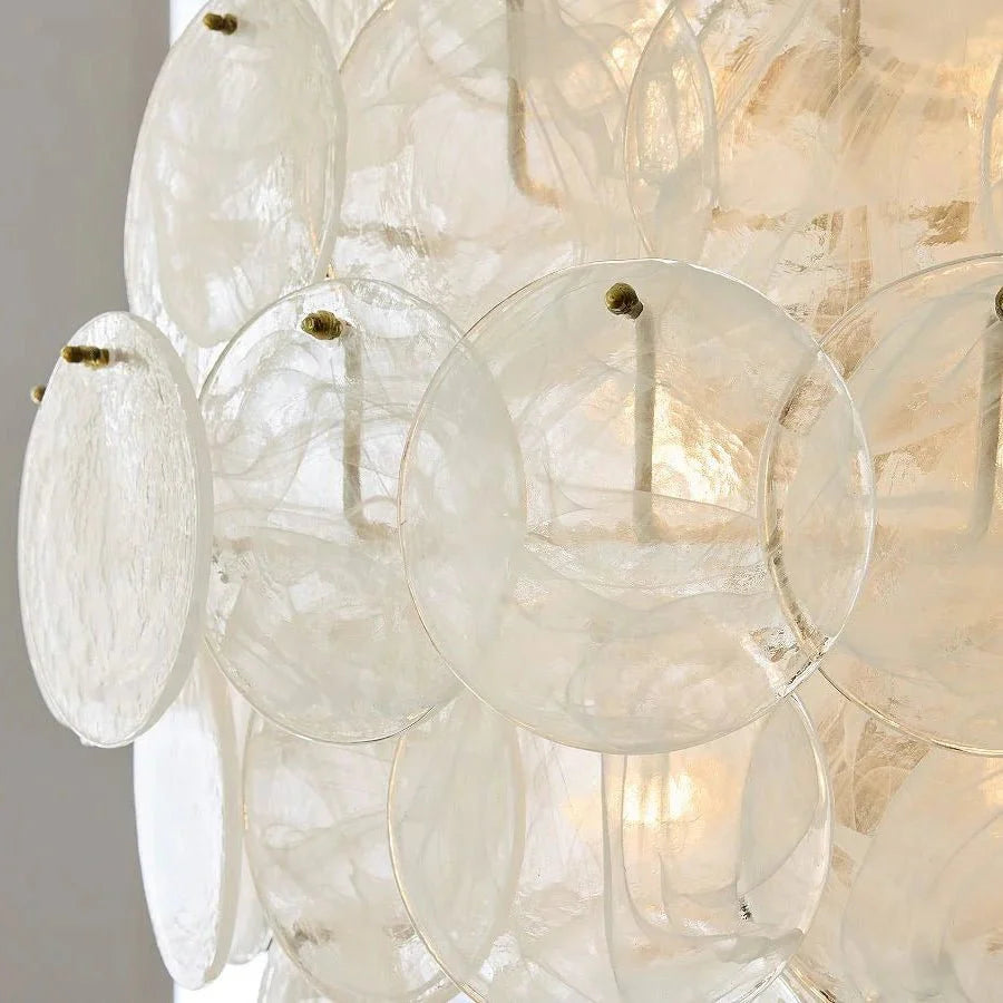 Riviera Glass Disc Chandelier 26"